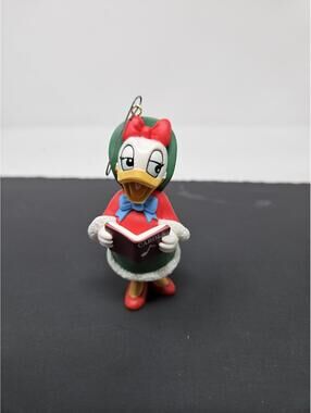 DISNEY DCO GROLIER CHRISTMAS ORNAMENT DAISY DUCK SINGING CHRISTMAS CAROLS